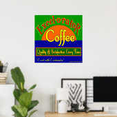 Excelorator Coffee Retro Art Print Poster (Heimbüro)