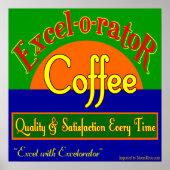Excelorator Coffee Retro Art Print Poster (Vorne)