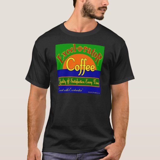 Excelorator Coffee Retro Label Art T - Shirt (Vorderseite)