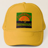 Excelorator Coffee Retro Label Art Truckerkappe (Vorderseite)