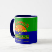 Excelorator Coffee Sprichwort Retro Label Tasse (Vorderseite Links)