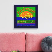 Excelorator Retro Kaffeekunst überzogene Canvas Leinwanddruck (Insitu (Wohnzimmer))