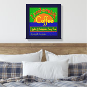 Excelorator Retro Kaffeekunst überzogene Canvas Leinwanddruck (Insitu (Schlafzimmer))