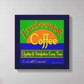 Excelorator Retro Kaffeekunst überzogene Canvas Leinwanddruck (Vorderseite)