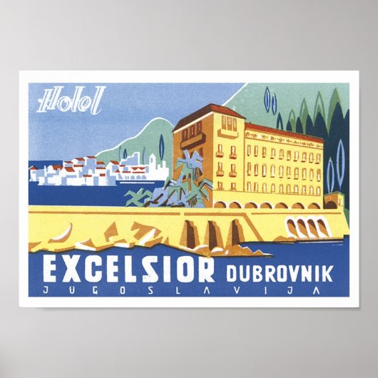 Excelsior Dubrovnik Reiseposter Poster (Vorne)