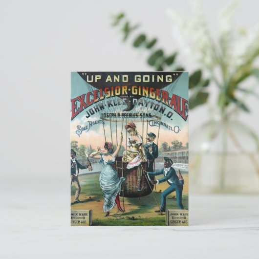 Excelsior Ginger Ale Postkarte (Stehend Vorderseite)