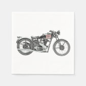 Excelsior Warrior Motorrad Zeichnend Serviette (Vorderseite)