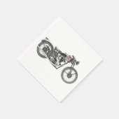 Excelsior Warrior Motorrad Zeichnend Serviette (Ecke)