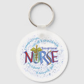 Exceptional Nurse Motto custom name Keychain Schlüsselanhänger (Vorderseite)