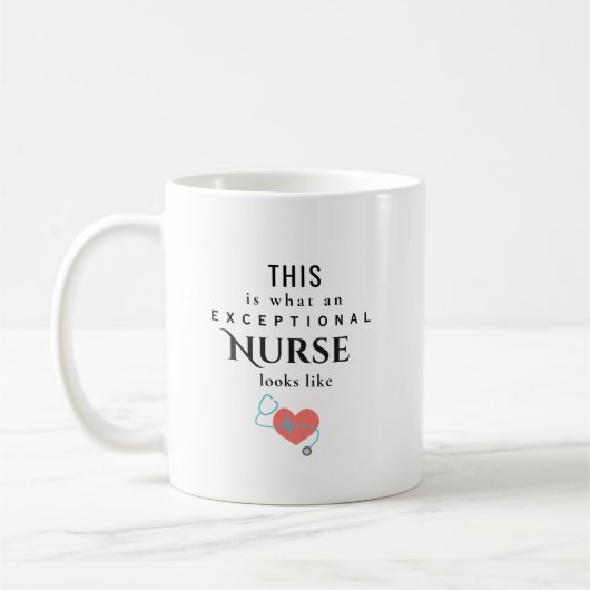 Exceptional Nurse Personalized Name Appreciation Kaffeetasse (Links)