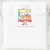 Exchange-Liebe Personalisierte, selbst gemachte Ge Quadratischer Aufkleber (Tasche)