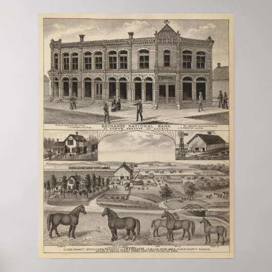 Exchange National Bank of Downs, Kansas Poster (Vorne)