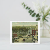 Exchange Place, Waterbury, Connecticut Vintag Postkarte (Stehend Vorderseite)