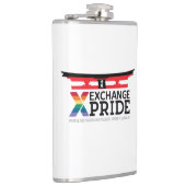 EXCHANGE Pride-Flasche mit Torii-Tor und Okinawa-K Flachmann (Rechts)