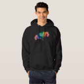 Exchange Pride Hoodie mit Regenbogen-Fan und Sakur (Vorne ganz)