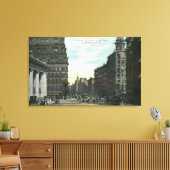 Exchange Street View of Staat Street Leinwanddruck (Insitu (Wohnzimmer))
