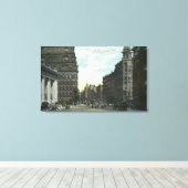 Exchange Street View of Staat Street Leinwanddruck (Insitu (Holzboden))