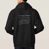 Exchange Student Definition T - Shirt Hoodie (Rückseite)