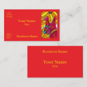 Excited Colorful Dog Business Cards Visitenkarte (Vorne/Hinten)