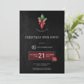Exclusive Barber Shop Weihnachts Open House Party Einladung (Stehend Vorderseite)