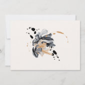 Exclusive Black Gold Floral Save the Date Einladung (Rückseite)