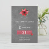 Exclusive Friseur Weihnachts-Open House Party Einladung (Stehend Vorderseite)