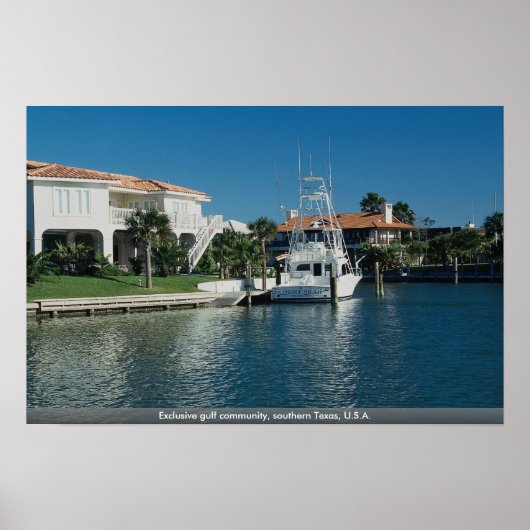 Exclusive Golf Community, Südtexas, USA. Poster (Vorne)