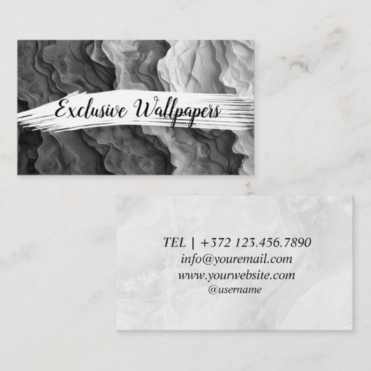 Exclusive Handmade Luxury Wallpapers Visitenkarte (Vorne/Hinten)