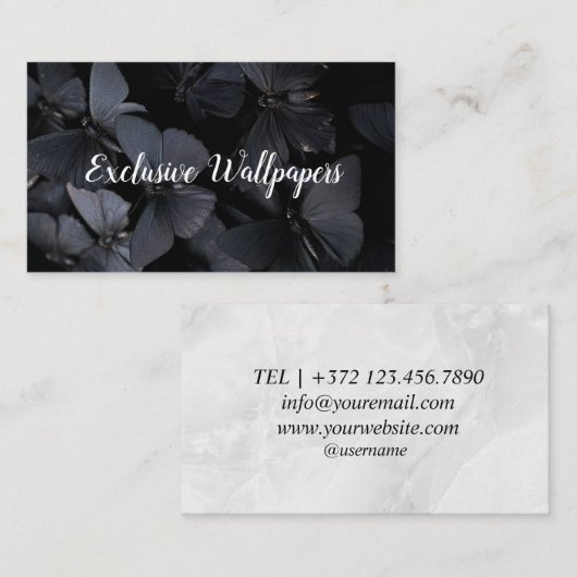 Exclusive Handmade Luxury Wallpapers Visitenkarte (Vorne/Hinten)