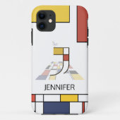 Exclusive Neoplasticism Art Monogram. Letter J Case-Mate iPhone Hülle (Rückseite)