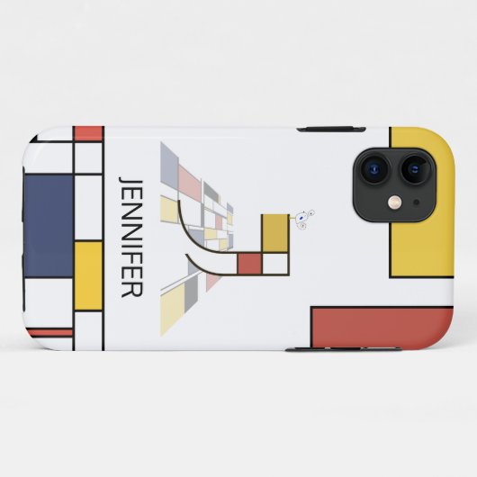 Exclusive Neoplasticism Art Monogram. Letter J Case-Mate iPhone Hülle (Rückseite (Horizontal))