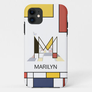 Exclusive Neoplasticism Art Monogram. Letter M Case-Mate iPhone Hülle