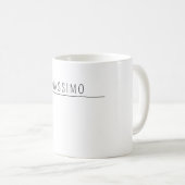 Exclusive Personal Classical Black White Own Name Kaffeetasse (VorderseiteRechts)