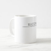 Exclusive Personal Classical Black White Own Name Kaffeetasse (Vorderseite Links)