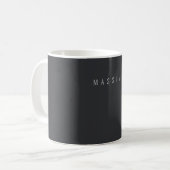 Exclusive Personal Classical Black White Own Name Kaffeetasse (Vorderseite Links)