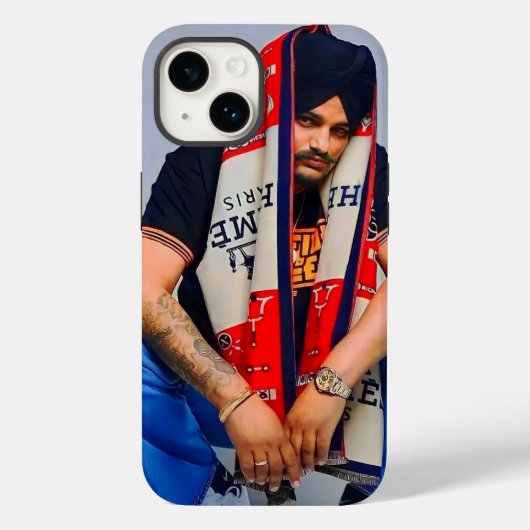 Exclusive Sidhu Moosewala - Stilvolles iPhone 14 F Case-Mate iPhone Hülle (Rückseite)