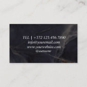 Exclusive Tiles Black Luxury  Natural Materials Visitenkarte (Rückseite)