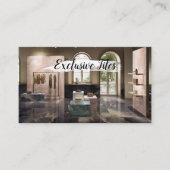 Exclusive Tiles Black Luxury  Natural Materials Visitenkarte (Vorderseite)