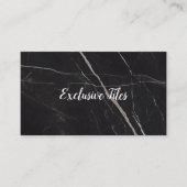 Exclusive Tiles Black Luxury  Natural Materials Visitenkarte (Vorderseite)