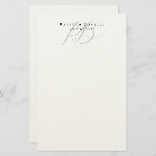 Exclusive Unique Monogram Profile Name Briefpapier (Vorne/Hinten)