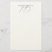 Exclusive Unique Monogram Profile Name Briefpapier (Vorderseite)