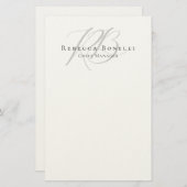 Exclusive Unique Monogram Profile Name Briefpapier (Vorne/Hinten)