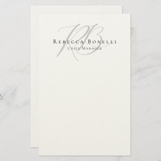 Exclusive Unique Monogram Profile Name Briefpapier (Vorne/Hinten)