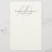 Exclusive Unique Monogram Profile Name Briefpapier (Vorderseite)