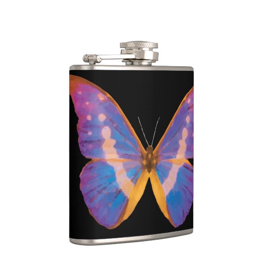 Excotic Butterfly Watercolor Flachmann (Rechts)