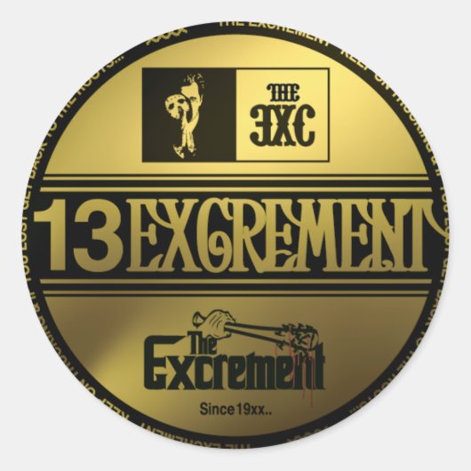 excrement_Sticker Runder Aufkleber (Vorderseite)