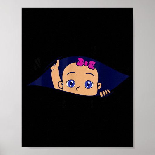 Excuse Me Is It April Yet Pregnancy Girl Announcem Poster (Vorne)