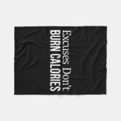 Excuses Don't Burn Calories -  Fleecedecke (Vorderseite (Horizontal))