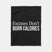 Excuses Don't Burn Calories -  Fleecedecke (Vorderseite)