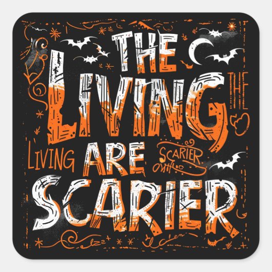 ExDesigner | Personalisierung | Halloween Quadratischer Aufkleber (Vorderseite)